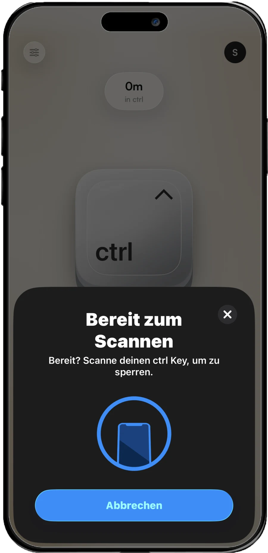 Die ctrl App auf dem iPhone